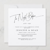 Modern script de nacht voor het repetitief avondet bedankkaart (Voorkant)