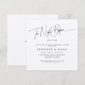 Modern script de nacht voor het repetitief avondet bedankkaart (Voorkant / Achterkant)