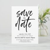 Modern Script De uitnodiging voor de datum opslaan (Staand voorkant)