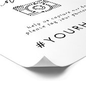 Modern script delen Het liefdeshuwelijk hashtag Poster (Hoek)