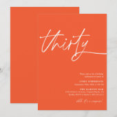 Modern Script Dertigste Verjaardagsfeestje Kaart (Voorkant / Achterkant)