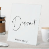 Modern Script Dessert Reclamebord Met Voetstuk (Insitu)