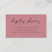 Modern Script Display Vrijgezellenfeest Dusty Roos Informatiekaartje (Voorkant)