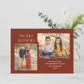 Modern script dit is de Seizoenscalligrafie Photo  Feestdagenkaart (Staand voorkant)