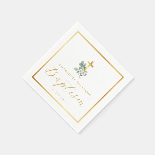 Modern Script Doop servetten | Elegant religieus (Hoek)