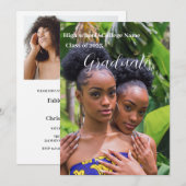 Modern script Dubbele Afstudeerfeest klas 23 Kaart (Voorkant / Achterkant)