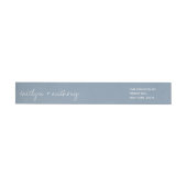 Modern Script Dusty Blue Minimalistic Wedding (Individueel)