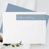 Modern Script Dusty Blue Minimalistic Wedding