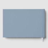 Modern Script Dusty Blue Minimalistic Wedding Gastenboek (Achterkant)