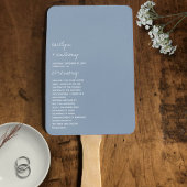 Modern Script Dusty Blue Minimalistic Wedding Handwaaier