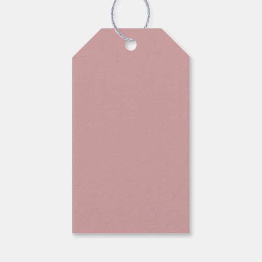 Modern Script Dusty Pink Baptism Bedankt Favor Cadeaulabel (Achterkant)