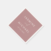 Modern Script Dusty Roos Wedding Servet (Hoek)