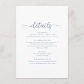 Modern Script Dusty Wedding Details Informatiekaartje (Voorkant)