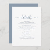 Modern Script Dusty Wedding Details Informatiekaartje (Voorkant / Achterkant)