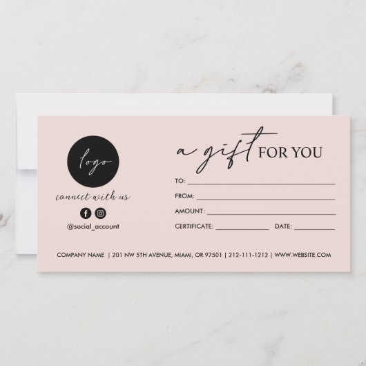 Modern Script Een cadeau voor u LOGO SOCIAL ICON (Voorkant)