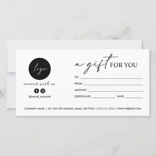 Modern Script Een cadeau voor u LOGO SOCIAL ICON (Voorkant)