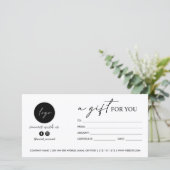 Modern Script Een cadeau voor u LOGO SOCIAL ICON (Staand voorkant)