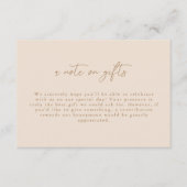 Modern script Een notitie over geschenken Informatiekaartje (Voorkant)