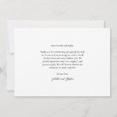 Modern Script Eenvoudig 3 foto bruiloft Bedankkaart (Achterkant)