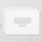 Modern Script Eenvoudig Afstuderen Bedankkaart (Achterkant)
