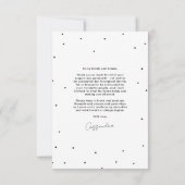 Modern script eenvoudig één foto-afstuderen bedankkaart (Achterkant)