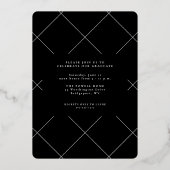 Modern script eenvoudig één foto-afstuderen folie uitnodiging (Achterkant)