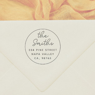 Modern Script Eenvoudig retouradres Rubberstempel