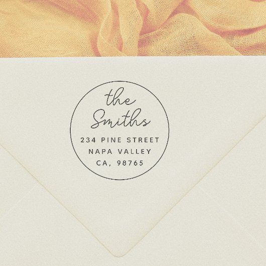 Modern Script Eenvoudig retouradres Rubberstempel