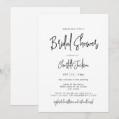 Modern script, eenvoudig Vrijgezellenfeest Kaart (Voorkant / Achterkant)