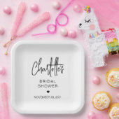 Modern script, eenvoudig Vrijgezellenfeest Papieren Bordje (Feest)