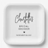 Modern script, eenvoudig Vrijgezellenfeest Papieren Bordje (Voorkant)