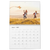 Modern Script Eenvoudige aangepaste familie foto 2 Kalender (Mar 2027)