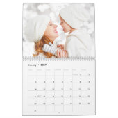 Modern Script Eenvoudige aangepaste familie foto 2 Kalender (Jan 2027)