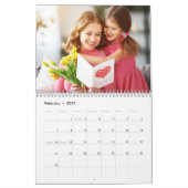 Modern Script Eenvoudige aangepaste familie foto 2 Kalender (Feb 2027)