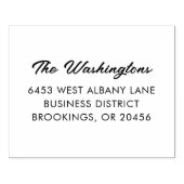 Modern Script Eenvoudige bedrijfsnaam Rubberstempel (Afrduk)