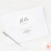 Modern Script Eenvoudige familie reünie naam Ronde Sticker (Envelop)