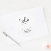 Modern Script Eenvoudige familie reünie naam Ronde Sticker (Envelop)