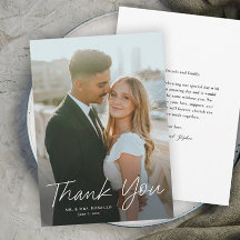 Modern Script Eenvoudige foto bruiloft