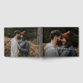 Modern Script Eenvoudige foto bruiloft Gastenboek (Volledig)