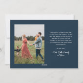 Modern Script Eenvoudige foto Nieuwjaar Feestdagenkaart (Achterkant)