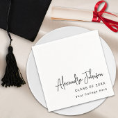 Modern Script Eenvoudige Graduation Party Servet