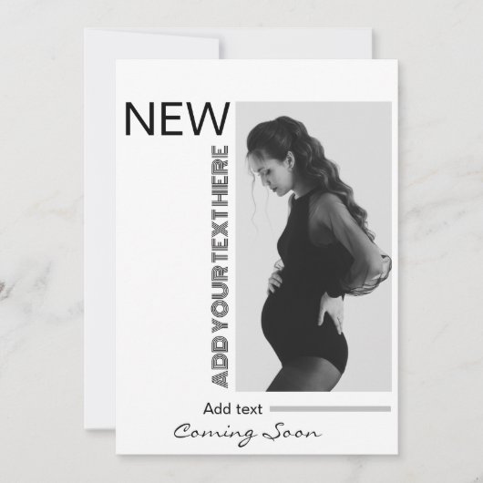 Modern script eenvoudige typografie foto en zwange kaart (Voorkant)