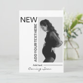 Modern script eenvoudige typografie foto en zwange kaart (Staand voorkant)