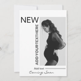 Modern script eenvoudige typografie foto en zwange kaart