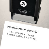 Modern Script Eenvoudige Wedding Return Adres Zelfinktende Stempel