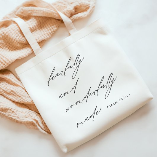 Modern script, eerlijk en netjes gemaakt tote bag