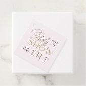 modern script elegant baby shower bedankjes labels (In situ)