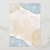 Modern Script Elegant Baby shower Folie Invitation Folie Uitnodiging (Achterkant)