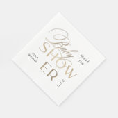 modern script elegant baby shower servet (Hoek)