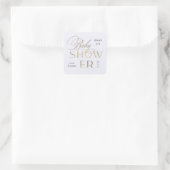 modern script elegant baby shower vierkante sticker (Tas)